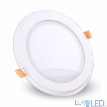 18W LED Панел Стъклено Тяло - Кръгъл Модул  3000K