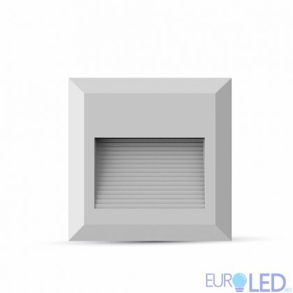 2W LED Осветление За Стъпала Бяло Тяло Квадрат 4000К
