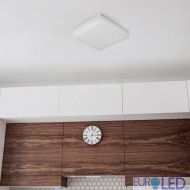 15W LED Плафон SAMSUNG Чип Frameless Квадрат 3000K IP44 100lm/W
