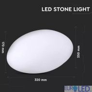 LED Лампа Камък RGB 33 x 25 x 17см