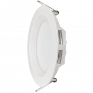 LED панел за вграждане, кръг, бяла рамка, 6W, 2700K, 220-240V AC, топла светлина