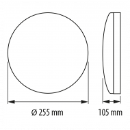 Стъклена плафониера кръг Е27, 220-240V AC, IP20