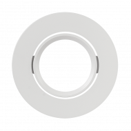 Луна (тяло) за вграждане GU10, кръг, подвижна, бяла, IP20
