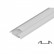 Алуминиев профил за LED лента за открит монтаж, тесен, 2м